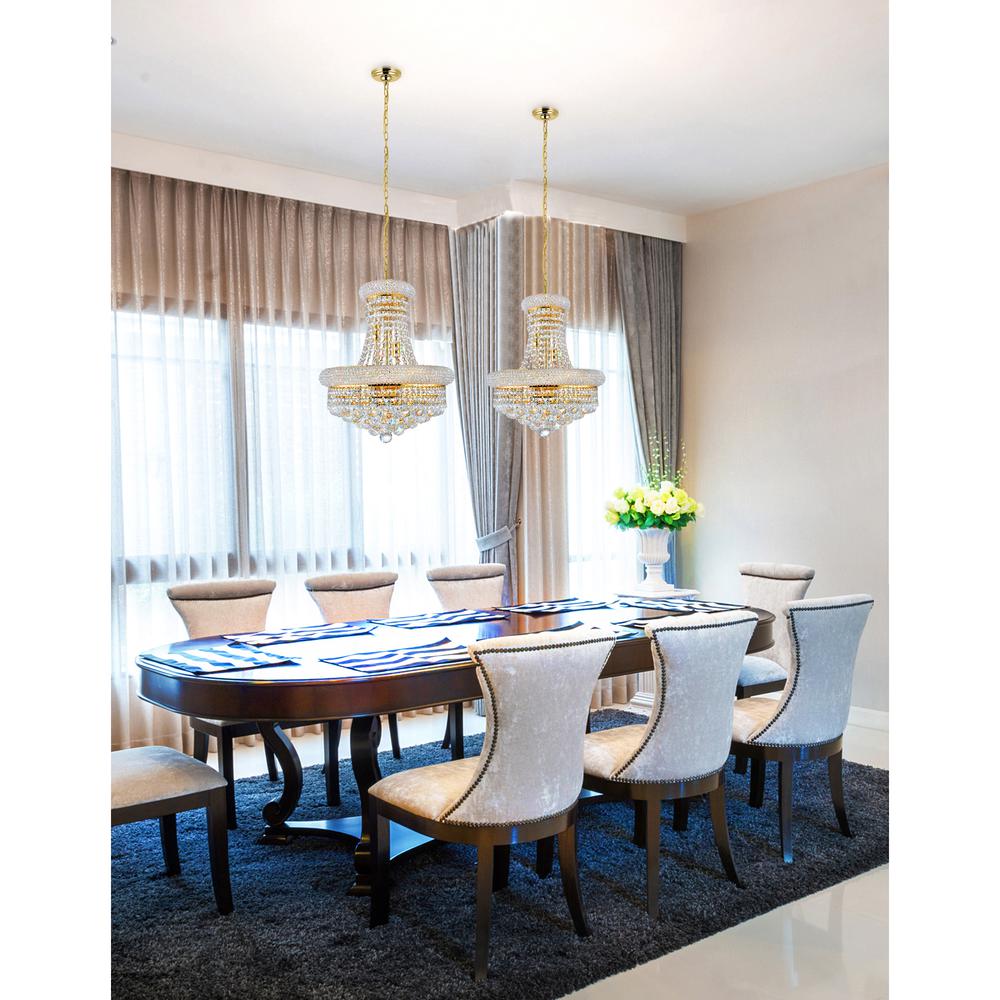 Empire 8 Light Down Chandelier With Gold Finish. Picture 8