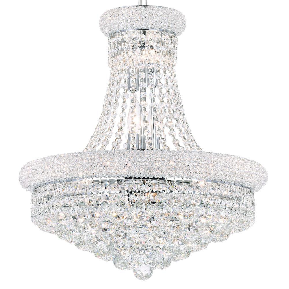 Empire 14 Light Down Chandelier With Chrome Finish. Picture 3