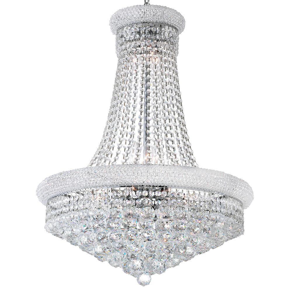 Empire 17 Light Down Chandelier With Chrome Finish. Picture 2