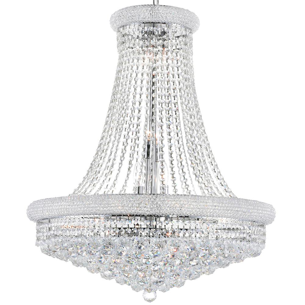 Empire 18 Light Down Chandelier With Chrome Finish. Picture 2