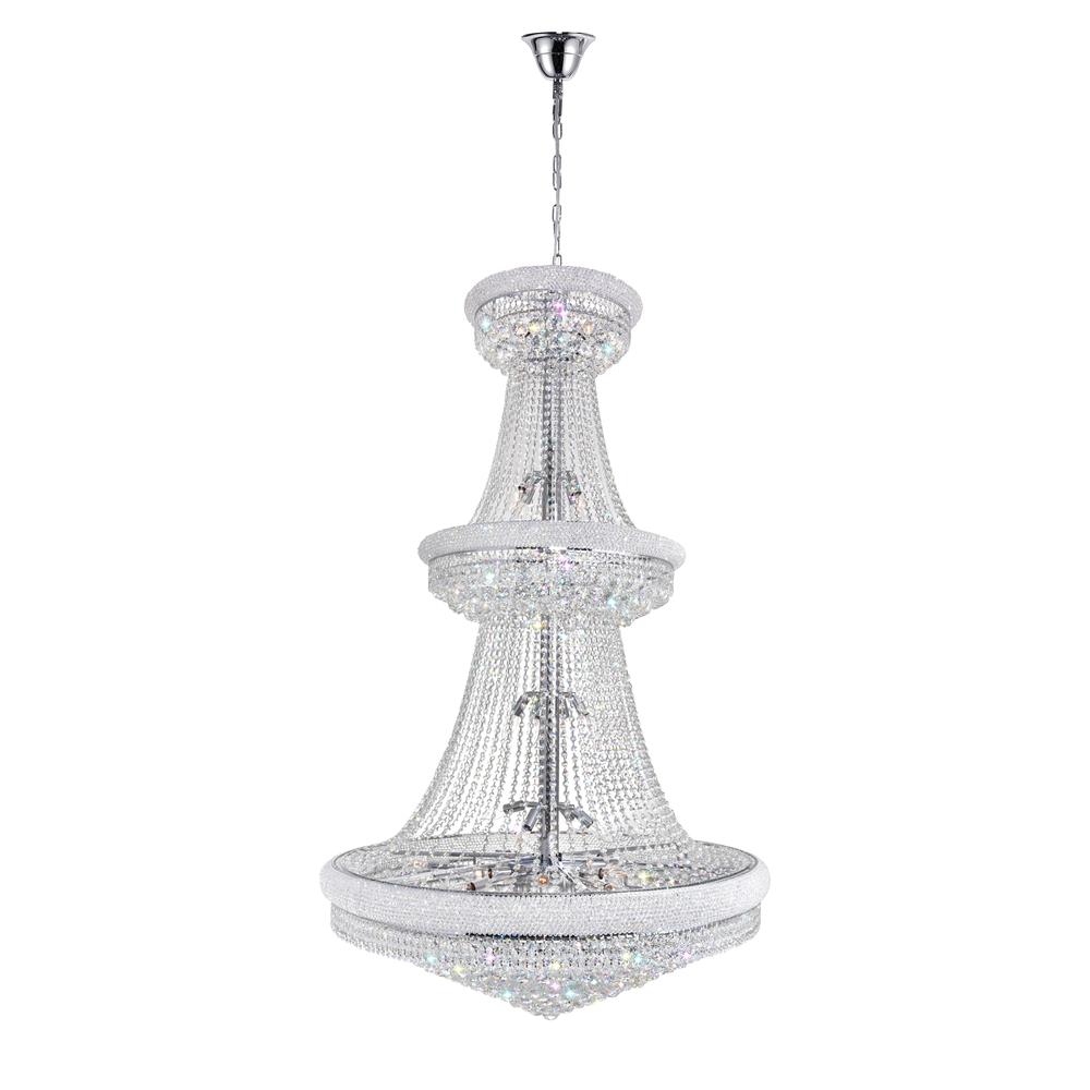 Empire 38 Light Down Chandelier With Chrome Finish. Picture 3