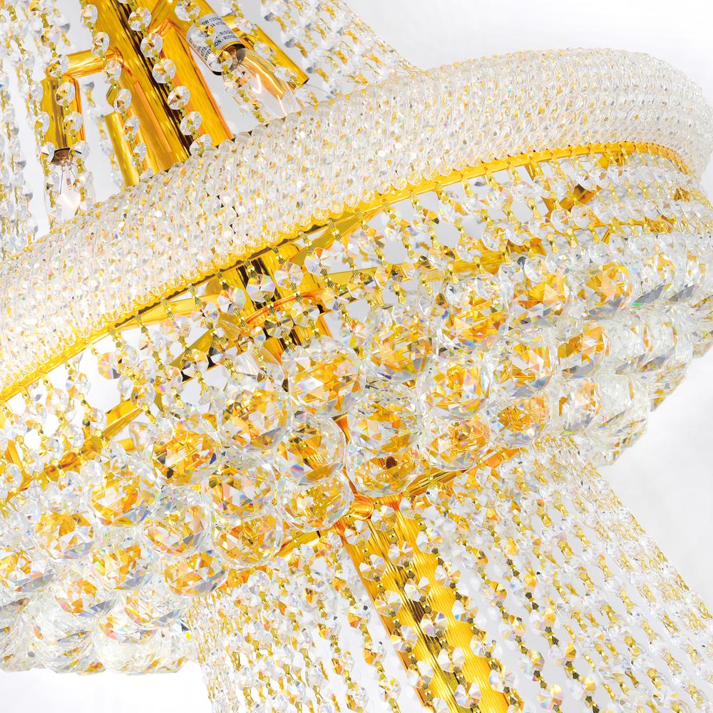 Empire 38 Light Down Chandelier With Gold Finish. Picture 3