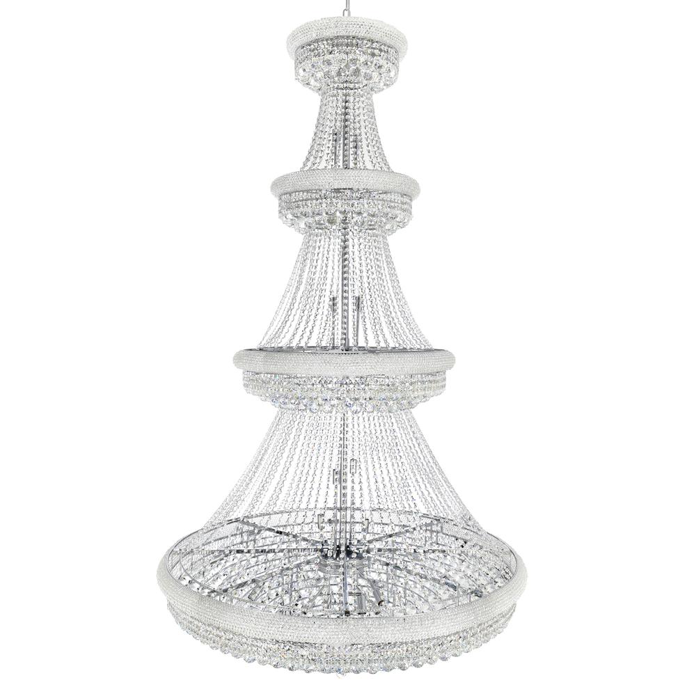 Empire 42 Light Down Chandelier With Chrome Finish. Picture 1