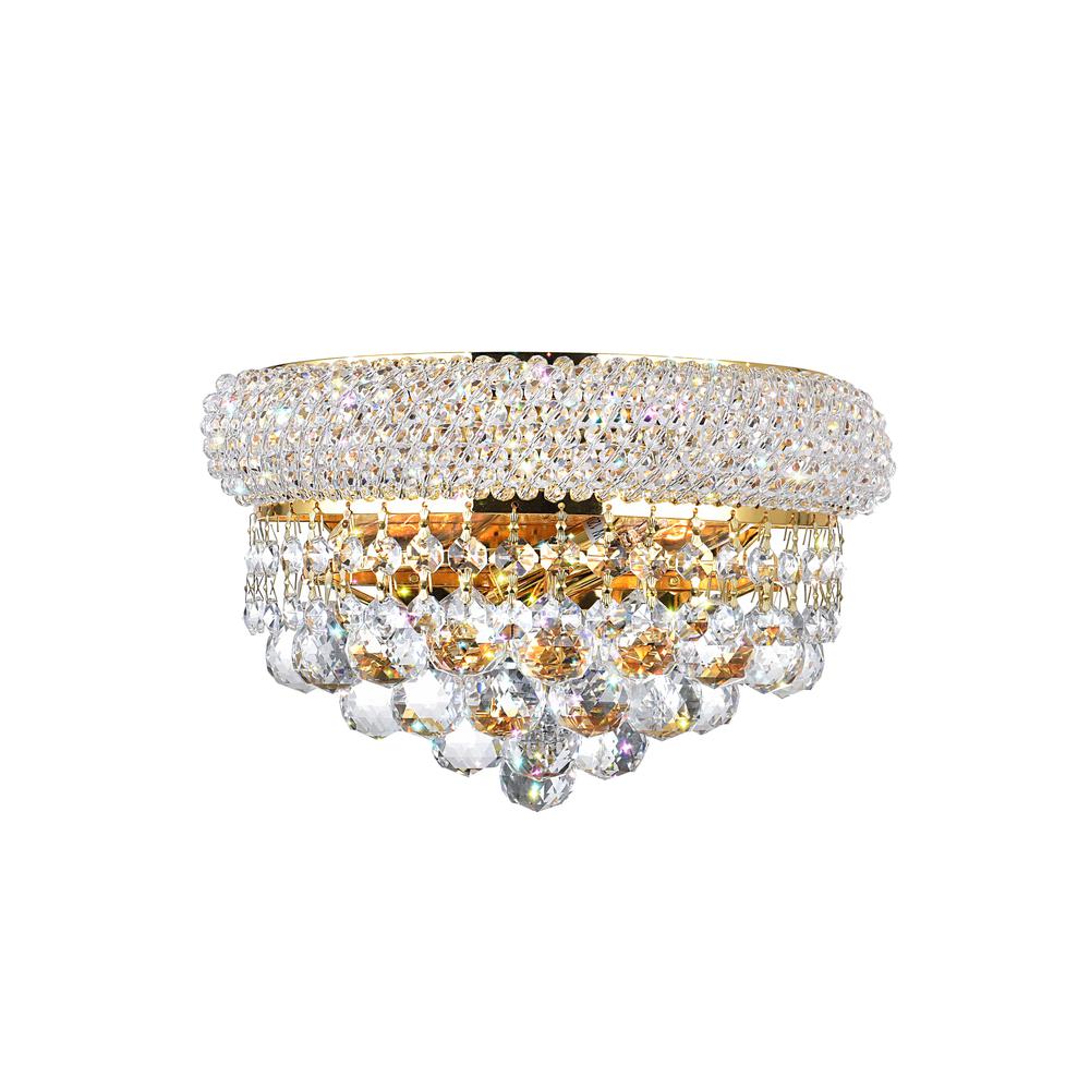 Empire 2 Light Wall Sconce With Gold Finish. Picture 1