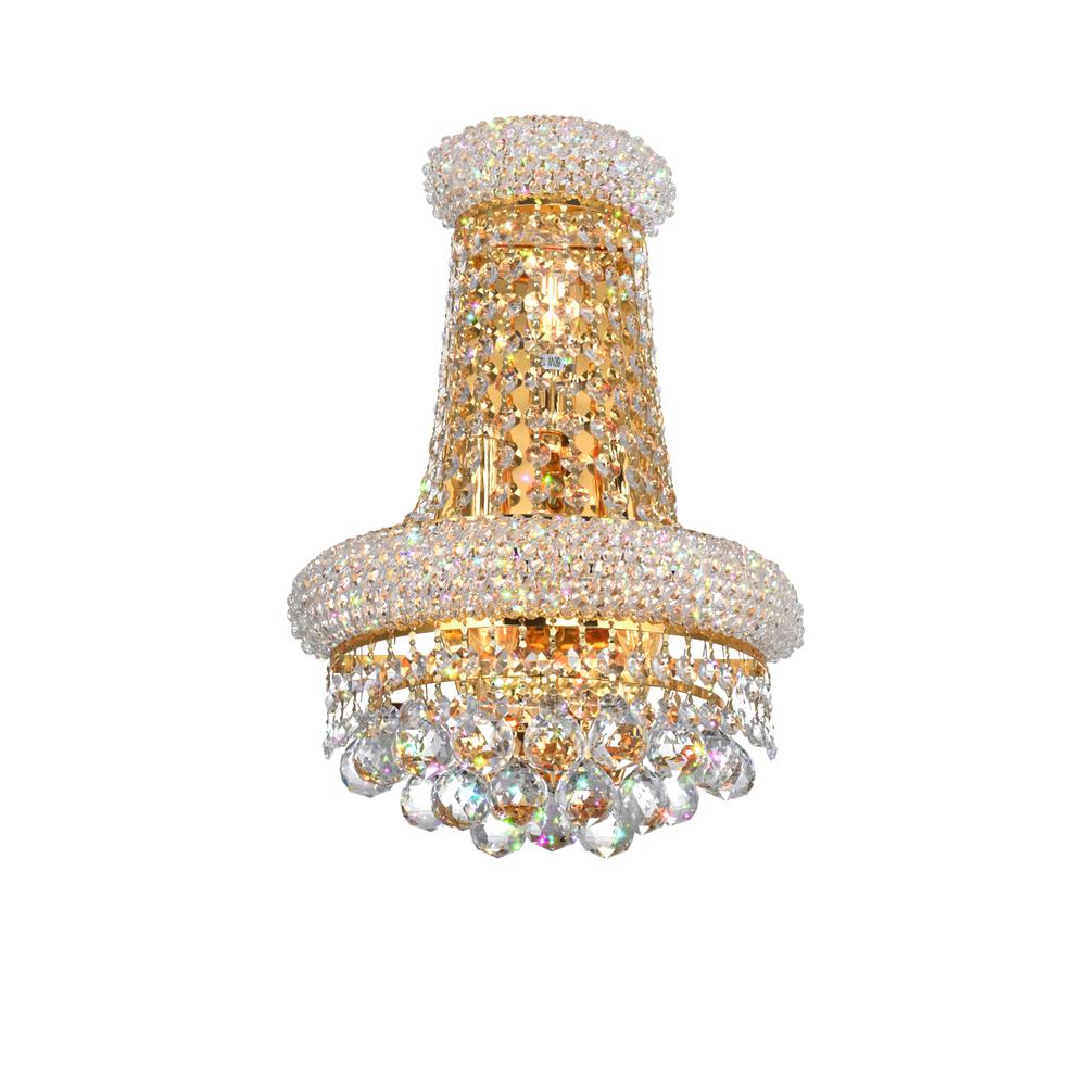 Empire 3 Light Wall Sconce With Gold Finish. Picture 1