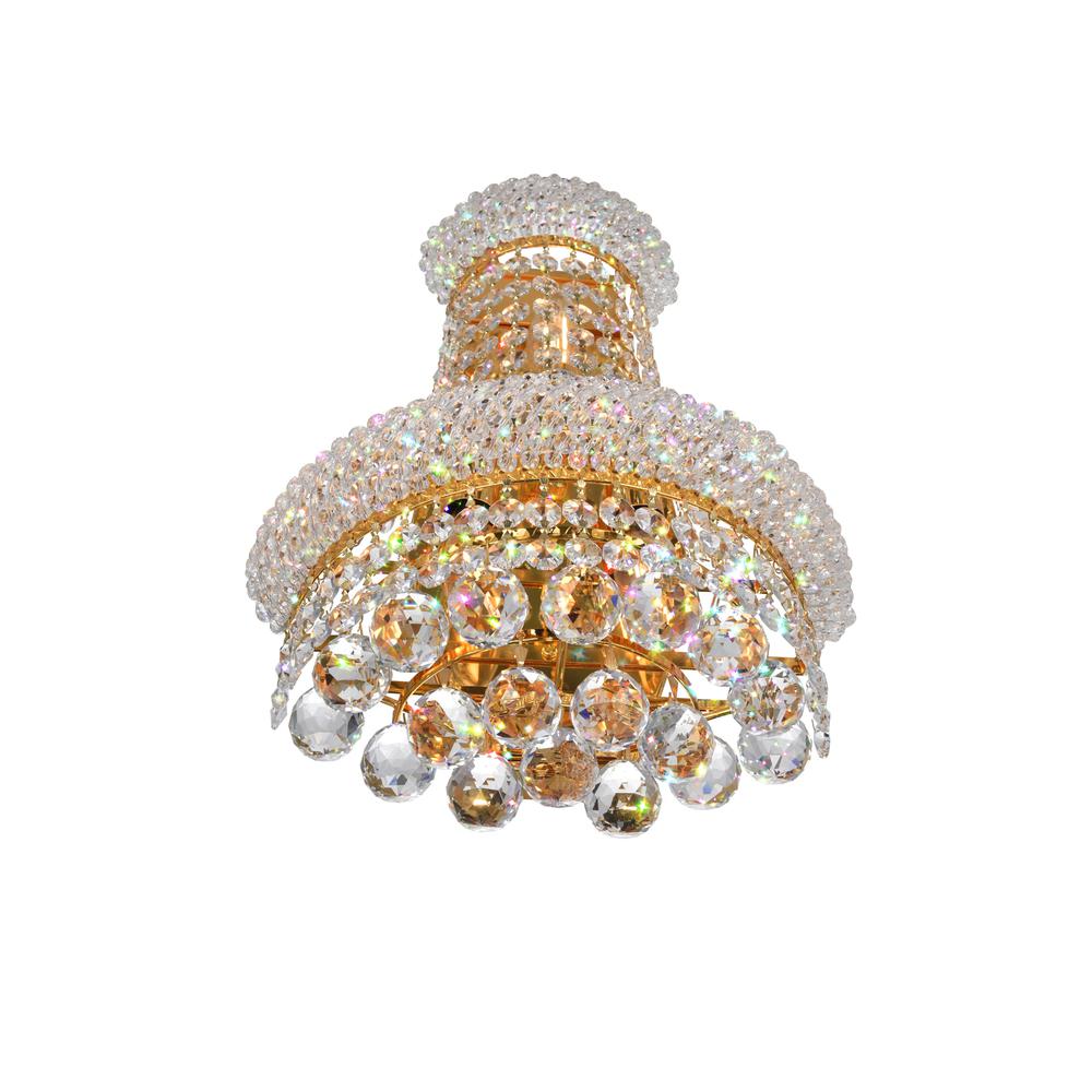 Empire 3 Light Wall Sconce With Gold Finish. Picture 2