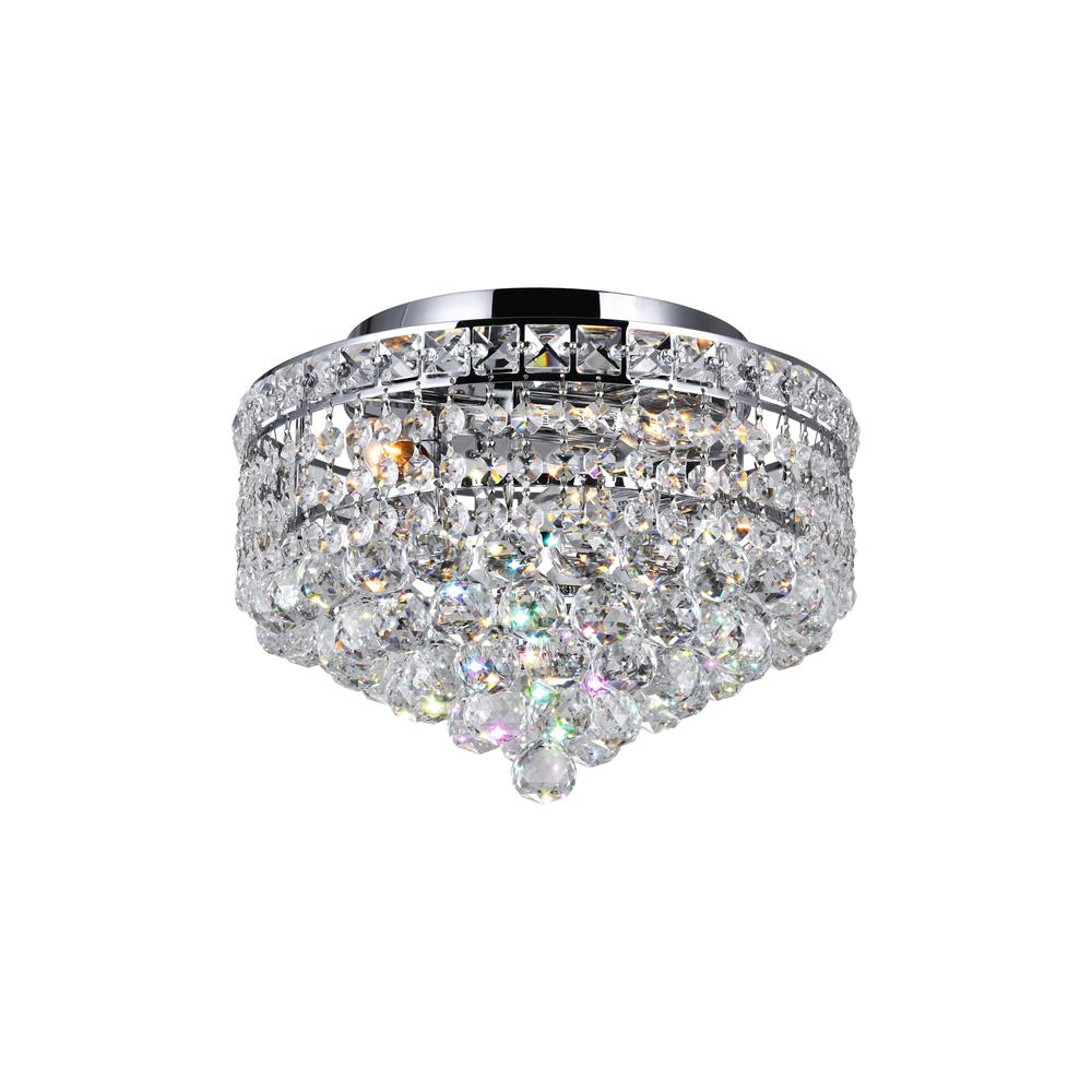 Luminous 3 Light Flush Mount With Chrome Finish. Picture 2