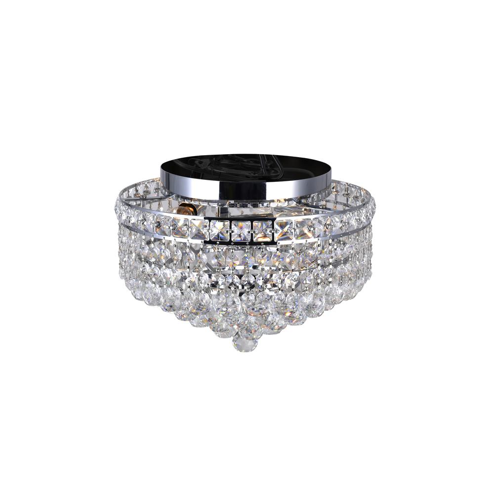 Luminous 3 Light Flush Mount With Chrome Finish. Picture 1