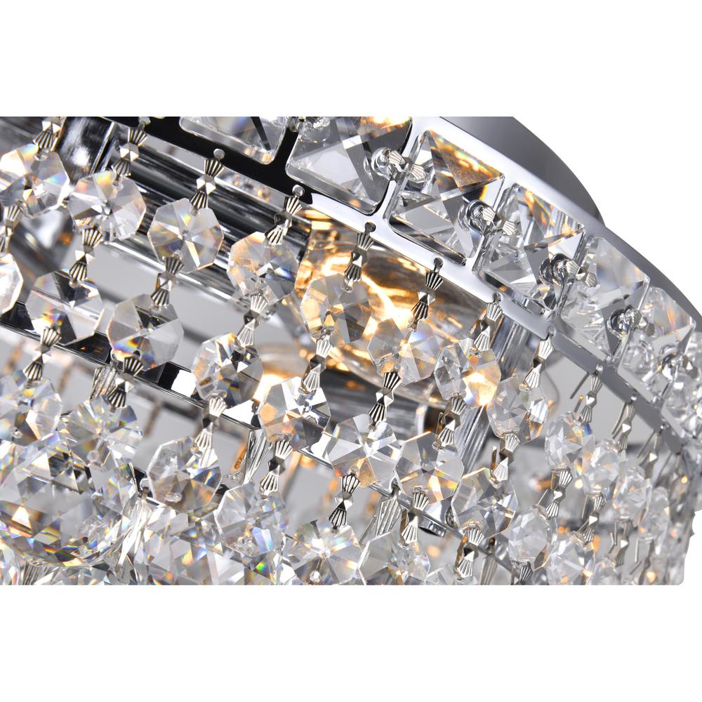 Luminous 3 Light Flush Mount With Chrome Finish. Picture 3