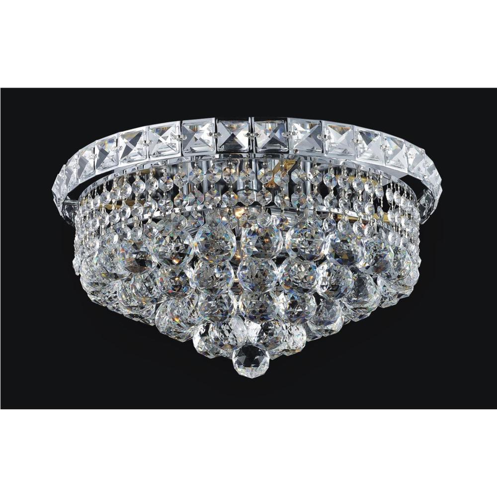 Luminous 4 Light Flush Mount With Chrome Finish. Picture 1