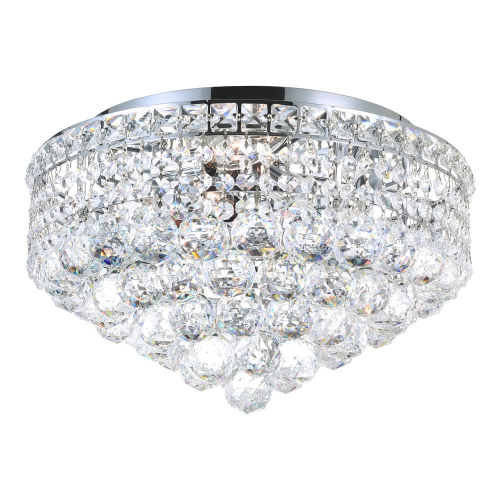 Luminous 5 Light Flush Mount With Chrome Finish. Picture 1