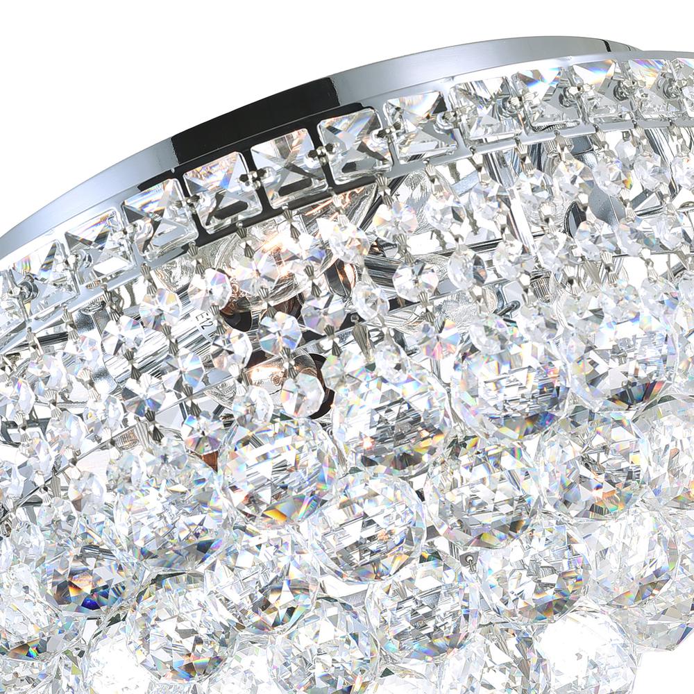 Luminous 5 Light Flush Mount With Chrome Finish. Picture 4
