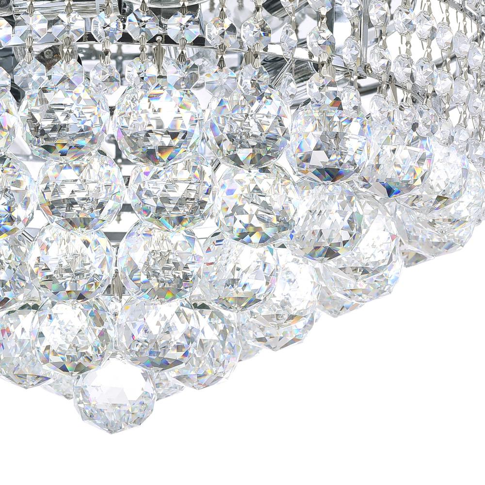 Luminous 5 Light Flush Mount With Chrome Finish. Picture 2