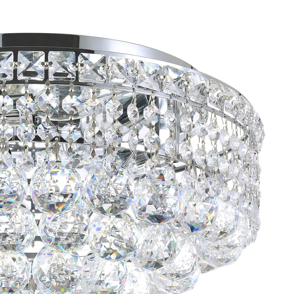 Luminous 5 Light Flush Mount With Chrome Finish. Picture 5
