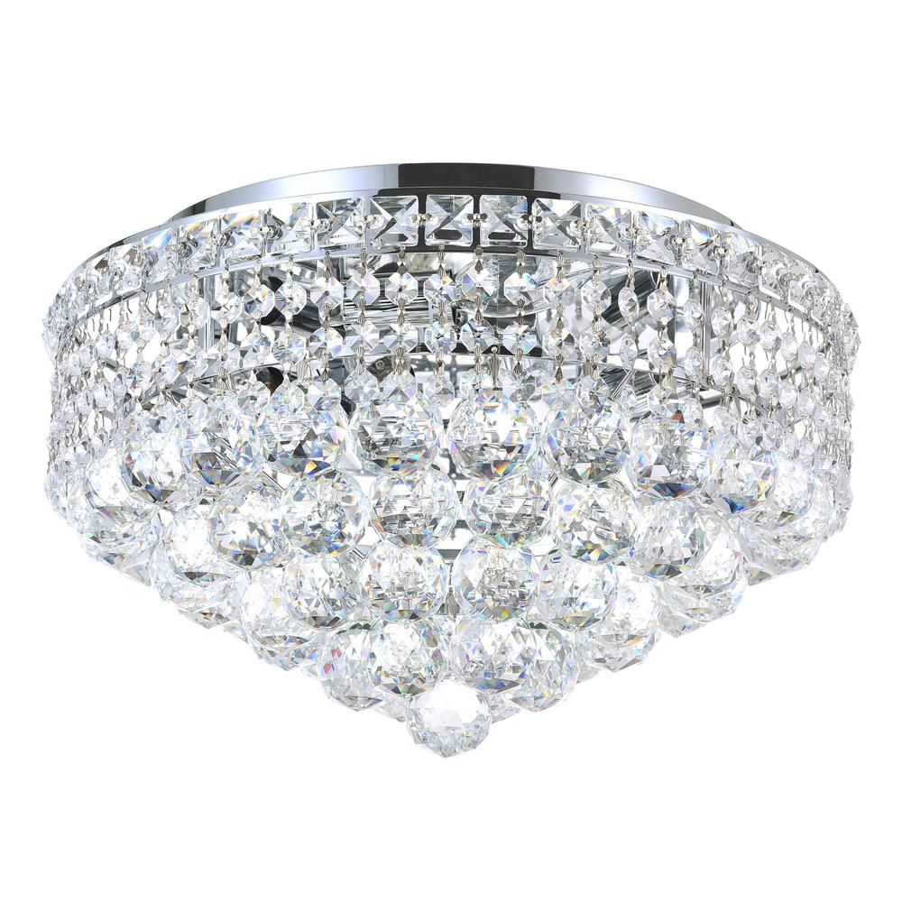 Luminous 5 Light Flush Mount With Chrome Finish. Picture 6