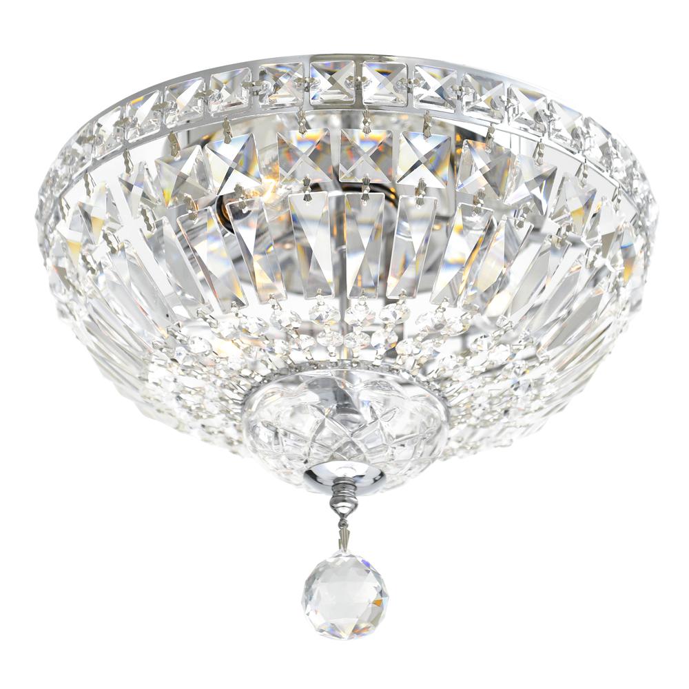 Stefania 3 Light Bowl Flush Mount With Chrome Finish. Picture 2