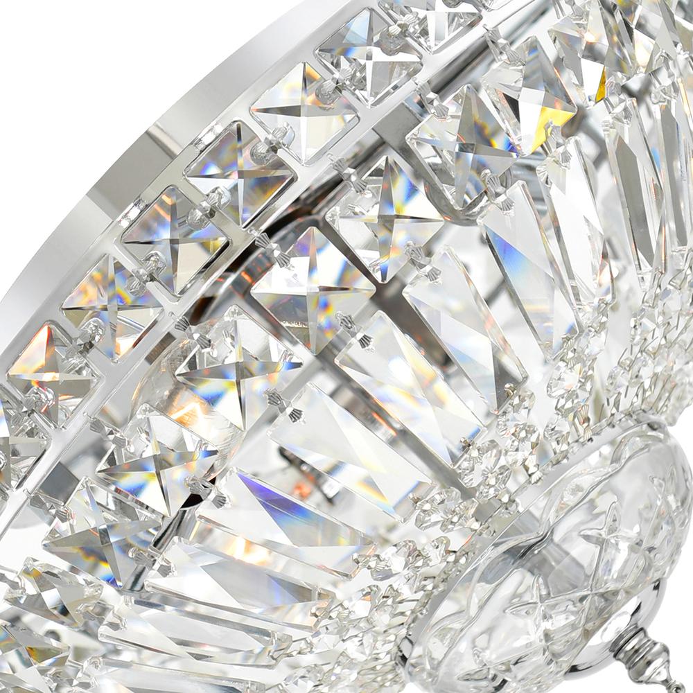 Stefania 3 Light Bowl Flush Mount With Chrome Finish. Picture 3