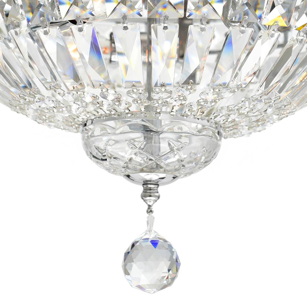 Stefania 3 Light Bowl Flush Mount With Chrome Finish. Picture 4