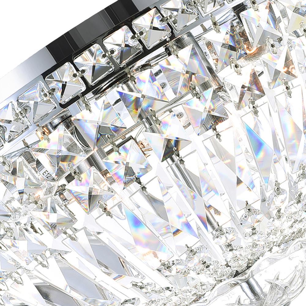 Stefania 5 Light Bowl Flush Mount With Chrome Finish. Picture 2