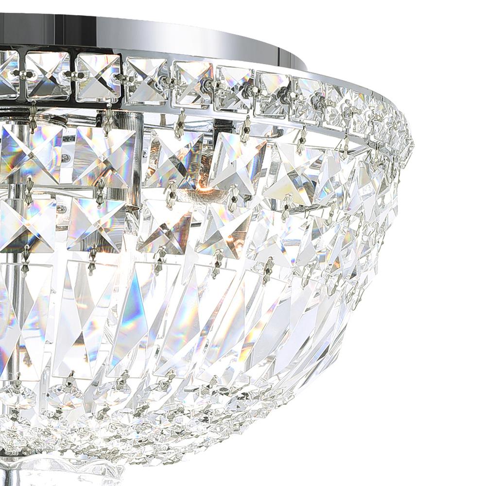 Stefania 5 Light Bowl Flush Mount With Chrome Finish. Picture 3