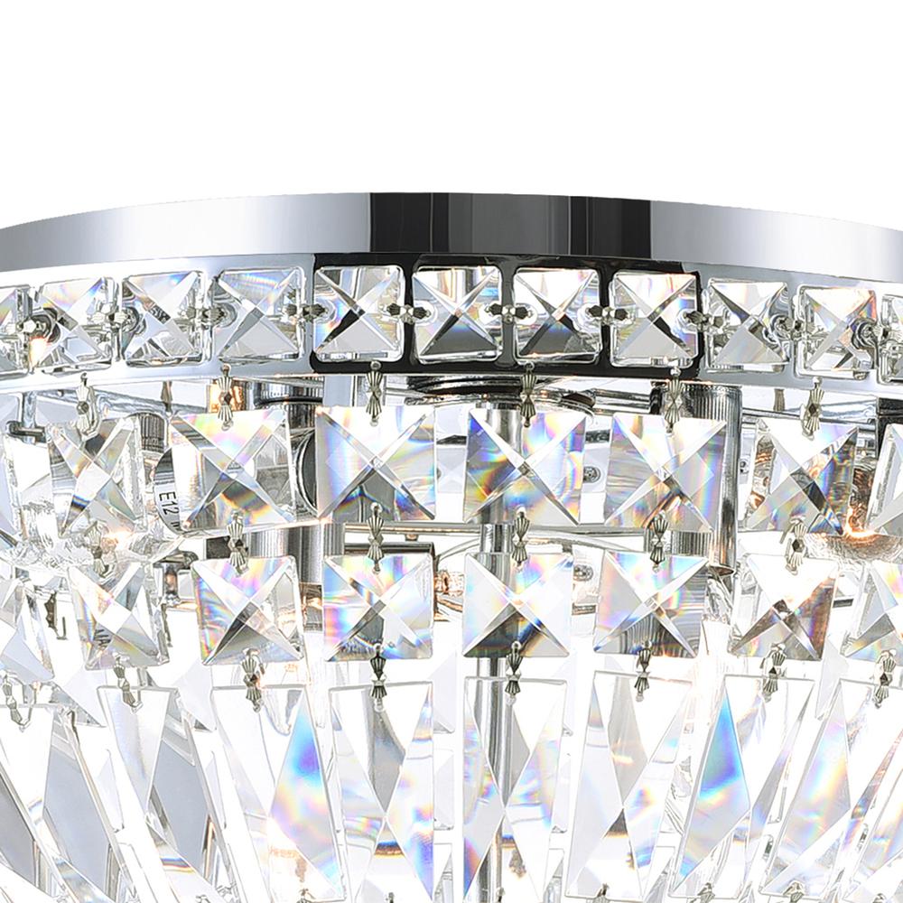 Stefania 5 Light Bowl Flush Mount With Chrome Finish. Picture 4
