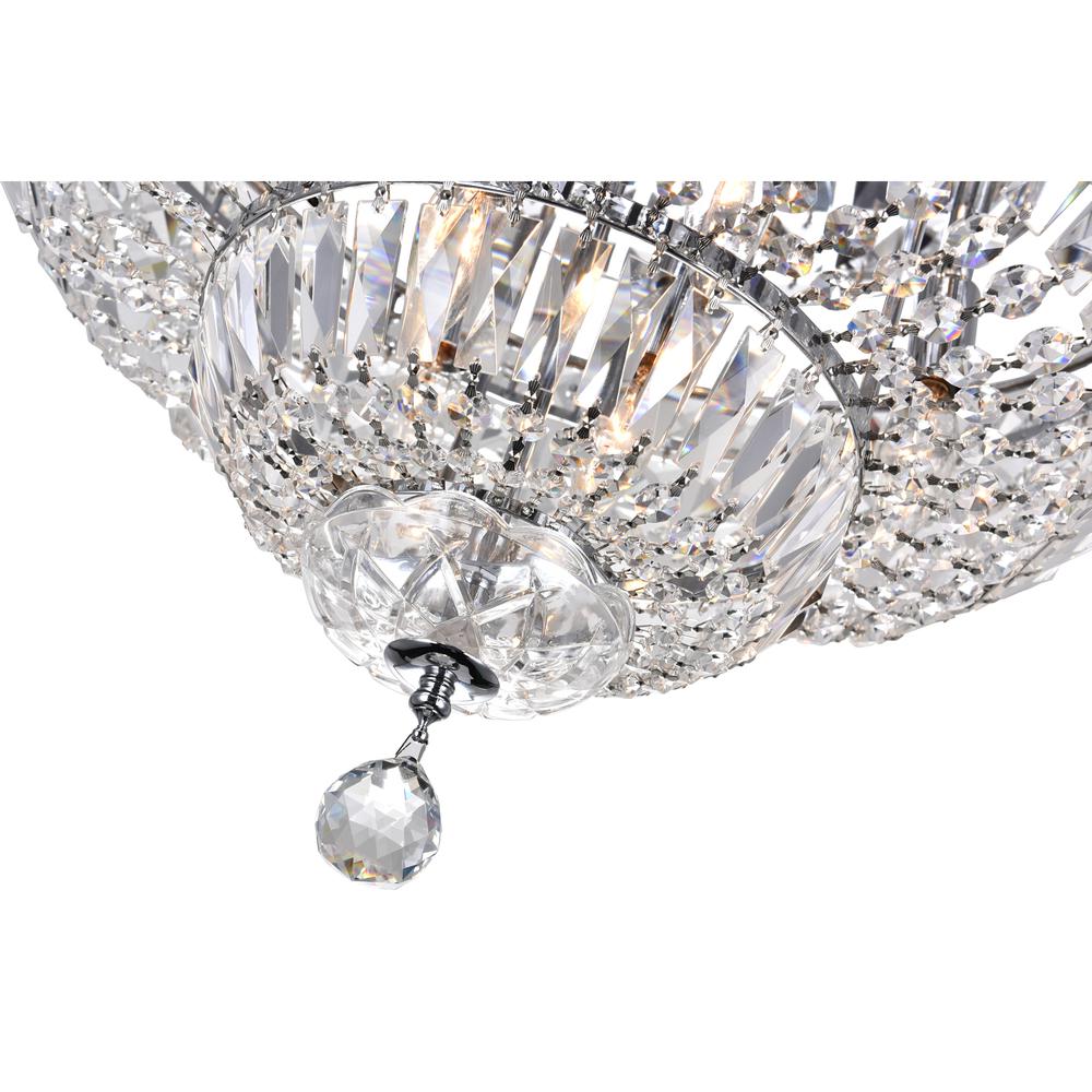 Stefania 8 Light Bowl Flush Mount With Chrome Finish. Picture 3