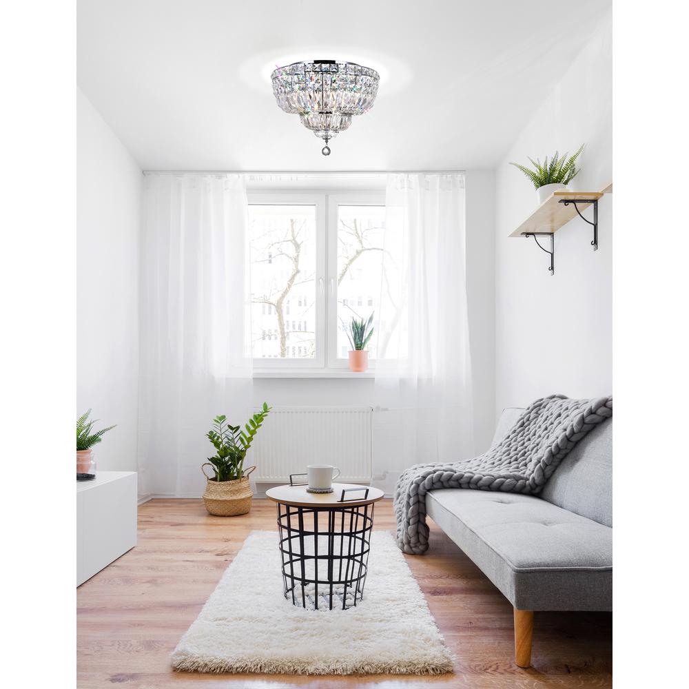 Stefania 8 Light Bowl Flush Mount With Chrome Finish. Picture 4