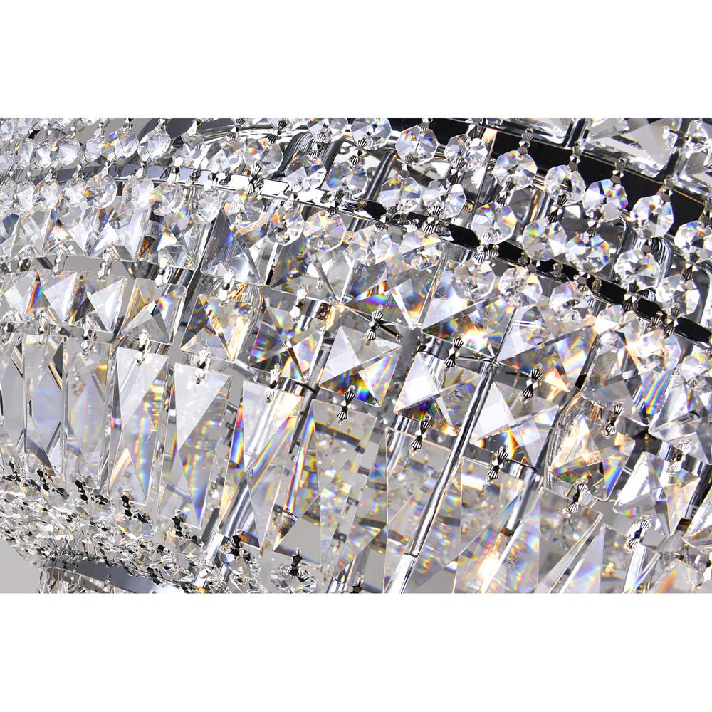 Stefania 9 Light Bowl Flush Mount With Chrome Finish. Picture 3