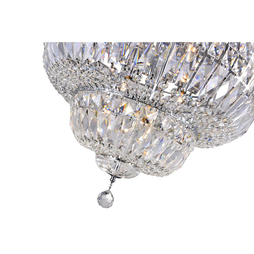 Stefania 9 Light Bowl Flush Mount With Chrome Finish. Picture 4