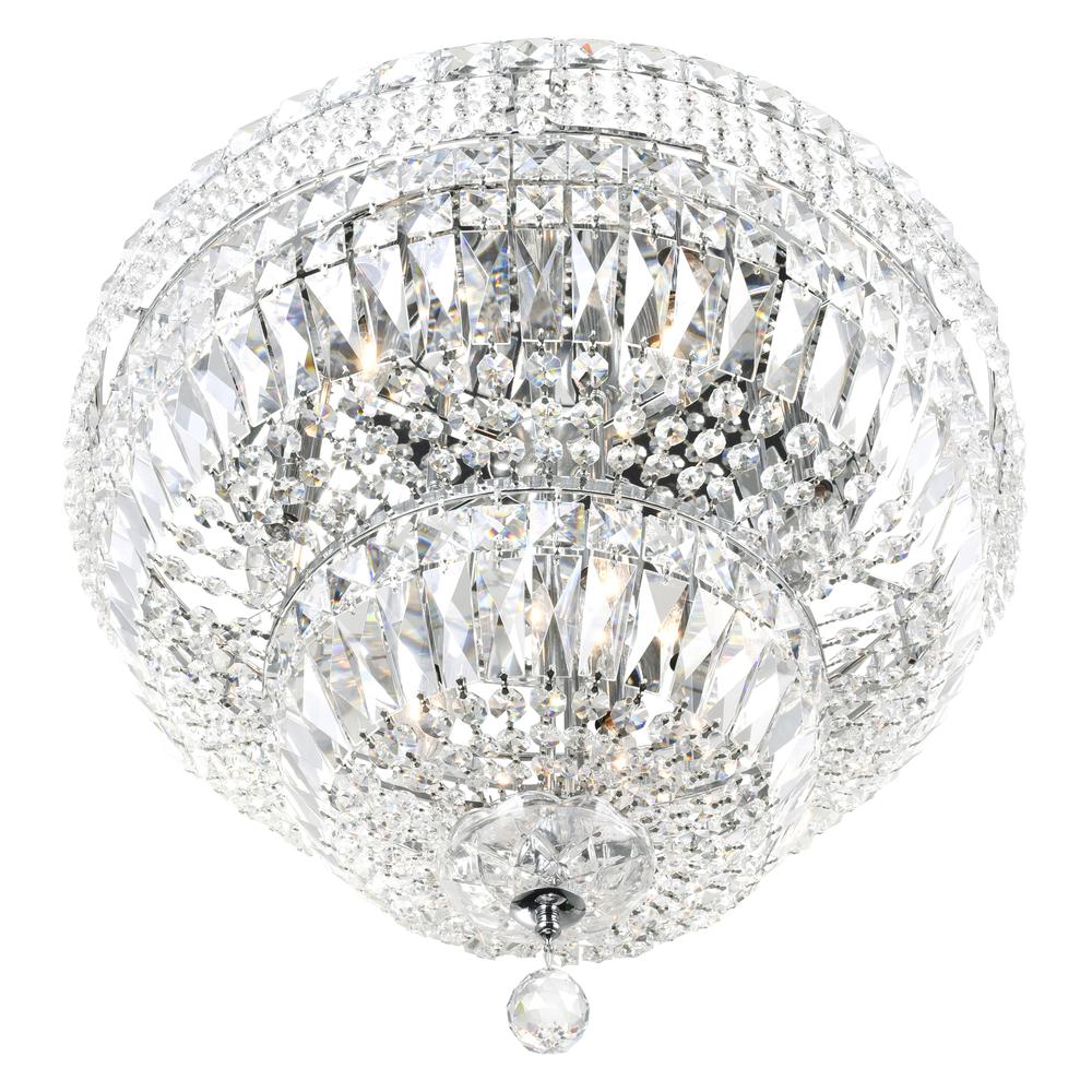 Stefania 16 Light Bowl Flush Mount With Chrome Finish. Picture 2
