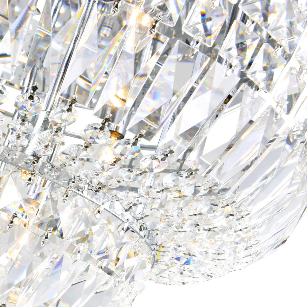 Stefania 16 Light Bowl Flush Mount With Chrome Finish. Picture 4
