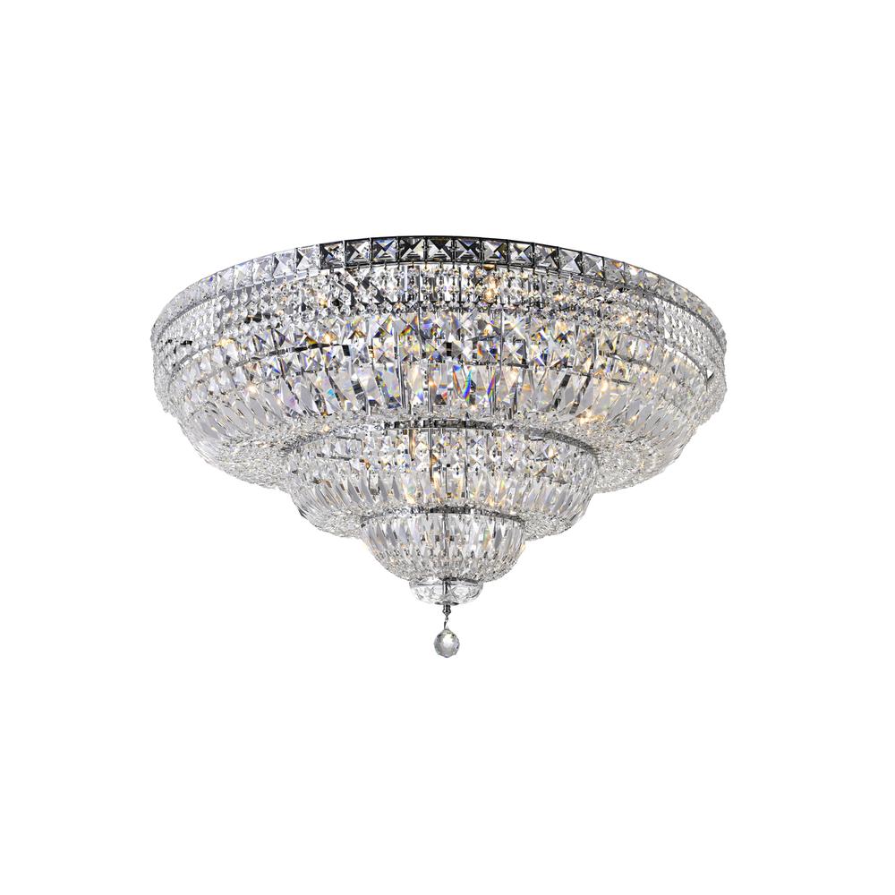 Stefania 21 Light Bowl Flush Mount With Chrome Finish. Picture 5