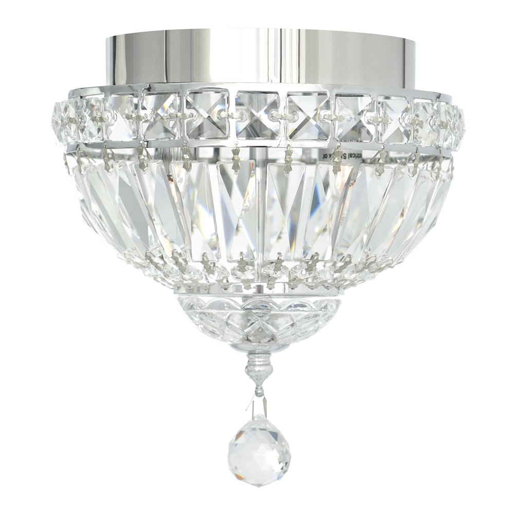 Stefania 2 Light Bowl Flush Mount With Chrome Finish. Picture 1
