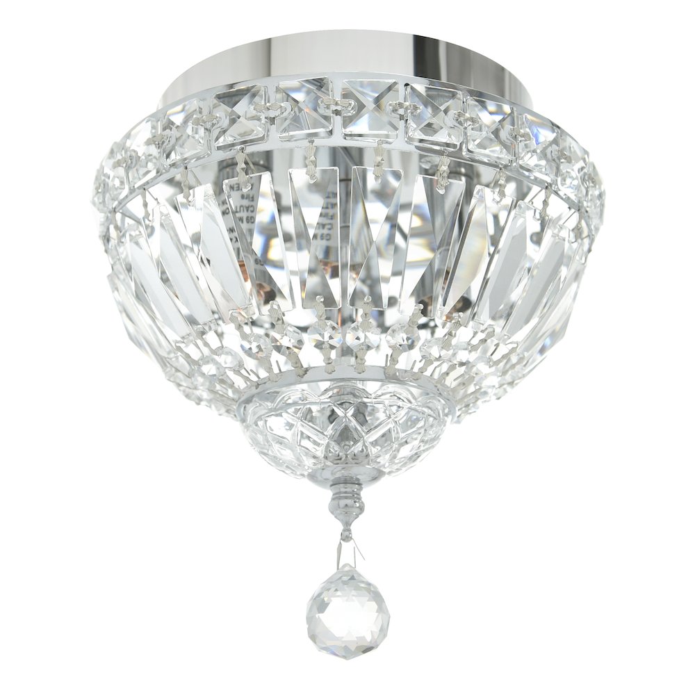 Stefania 2 Light Bowl Flush Mount With Chrome Finish. Picture 2