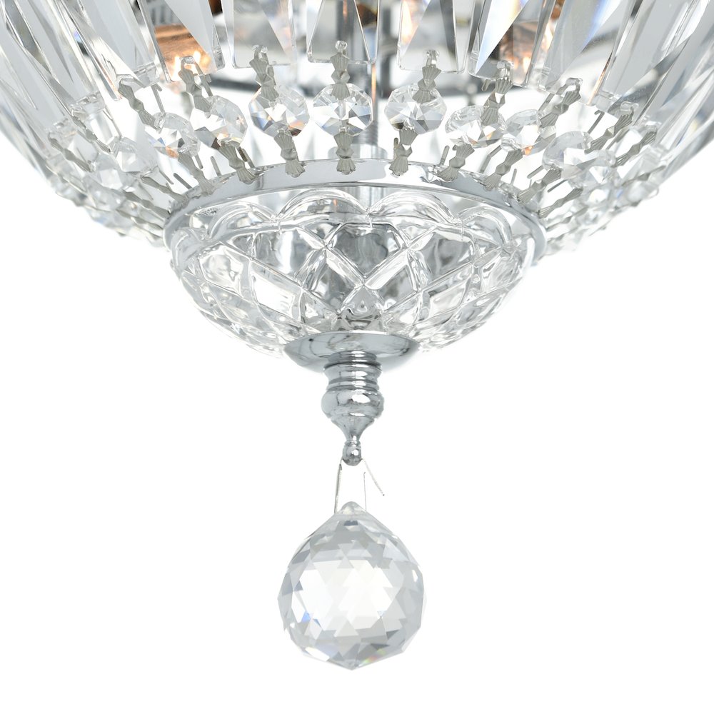 Stefania 2 Light Bowl Flush Mount With Chrome Finish. Picture 4