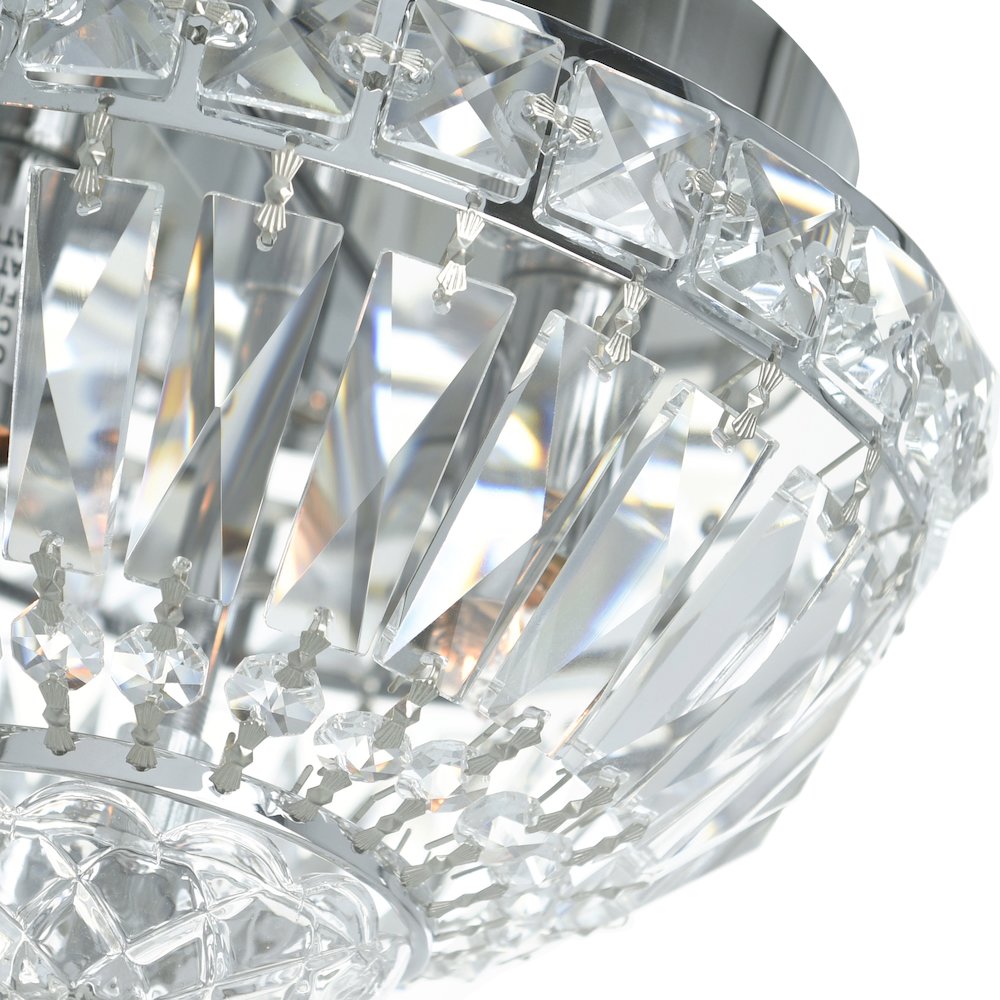 Stefania 2 Light Bowl Flush Mount With Chrome Finish. Picture 5