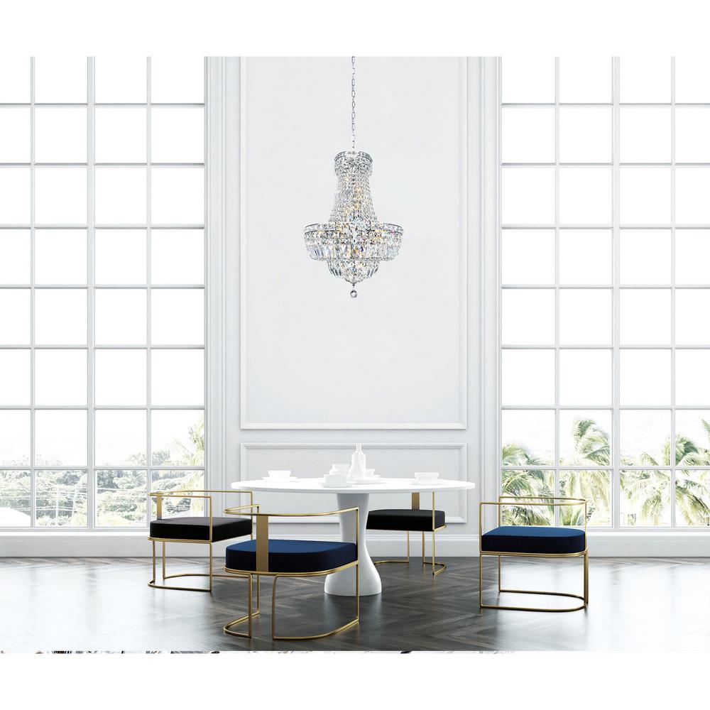 Stefania 8 Light Down Chandelier With Chrome Finish. Picture 7