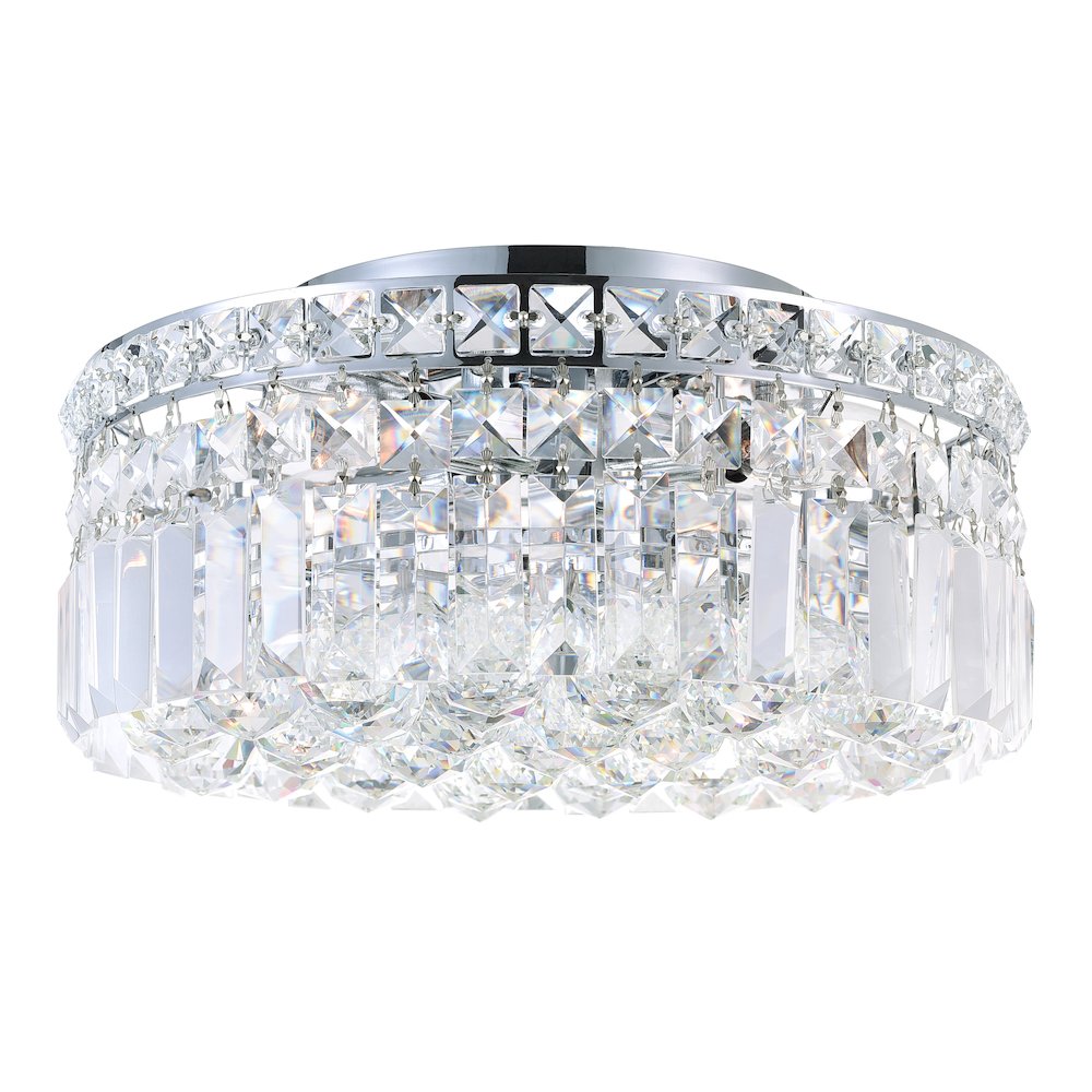 Colosseum 4 Light Flush Mount With Chrome Finish. Picture 1