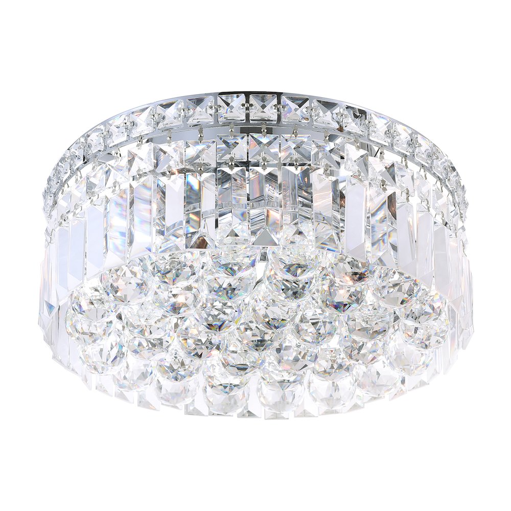 Colosseum 4 Light Flush Mount With Chrome Finish. Picture 2