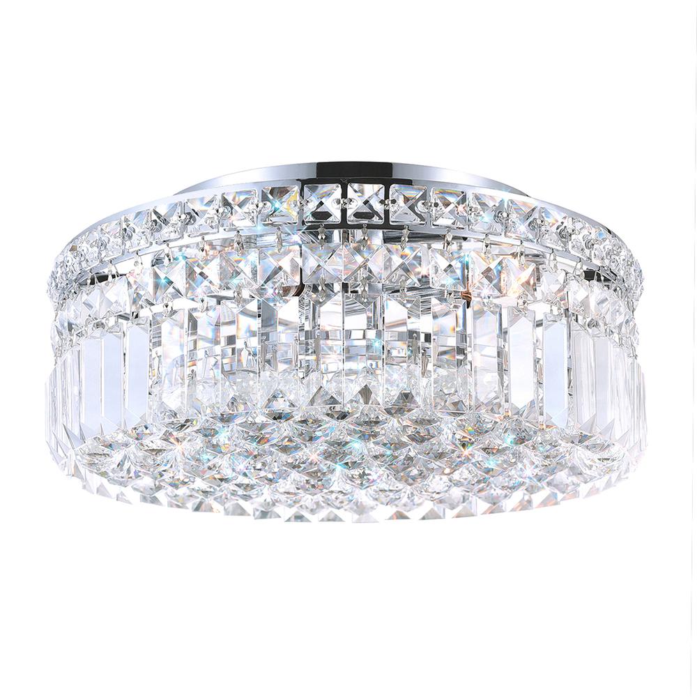 Colosseum 4 Light Flush Mount With Chrome Finish. Picture 1