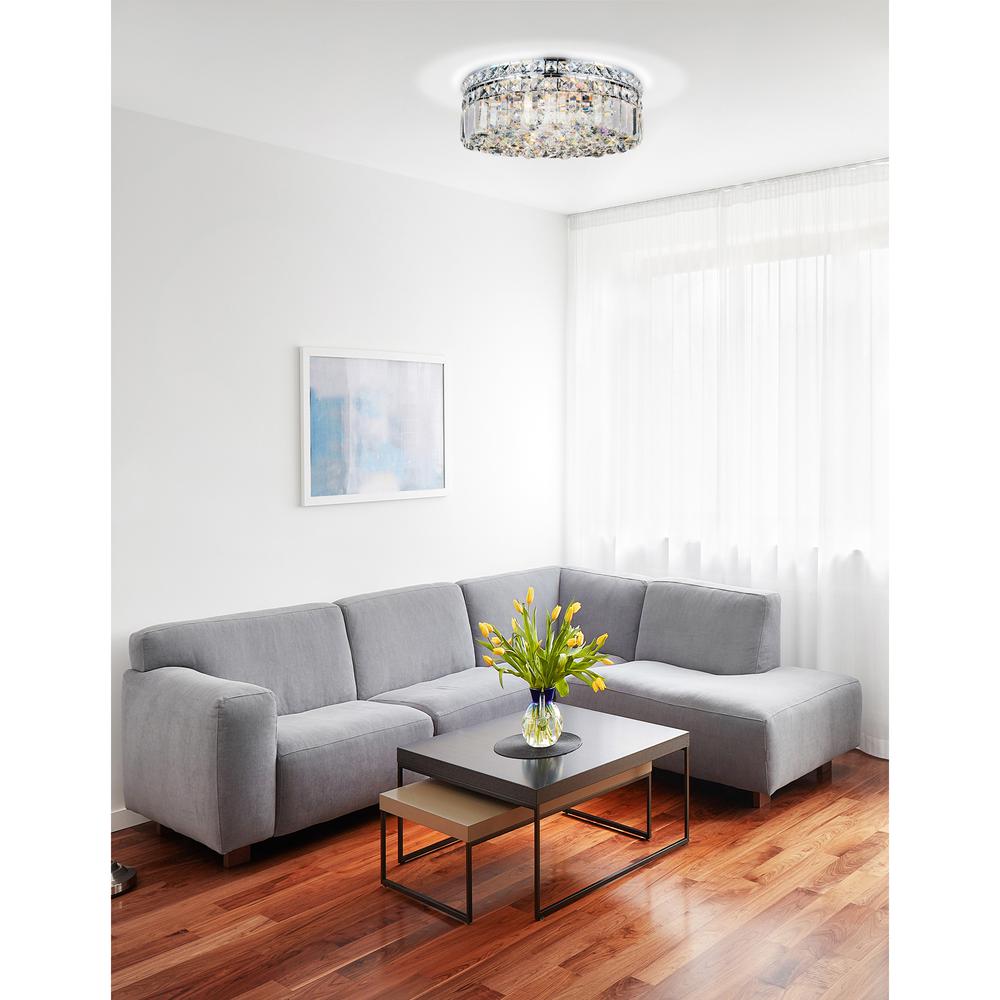 Colosseum 4 Light Flush Mount With Chrome Finish. Picture 7