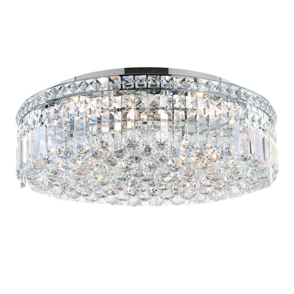 Colosseum 8 Light Flush Mount With Chrome Finish. Picture 1