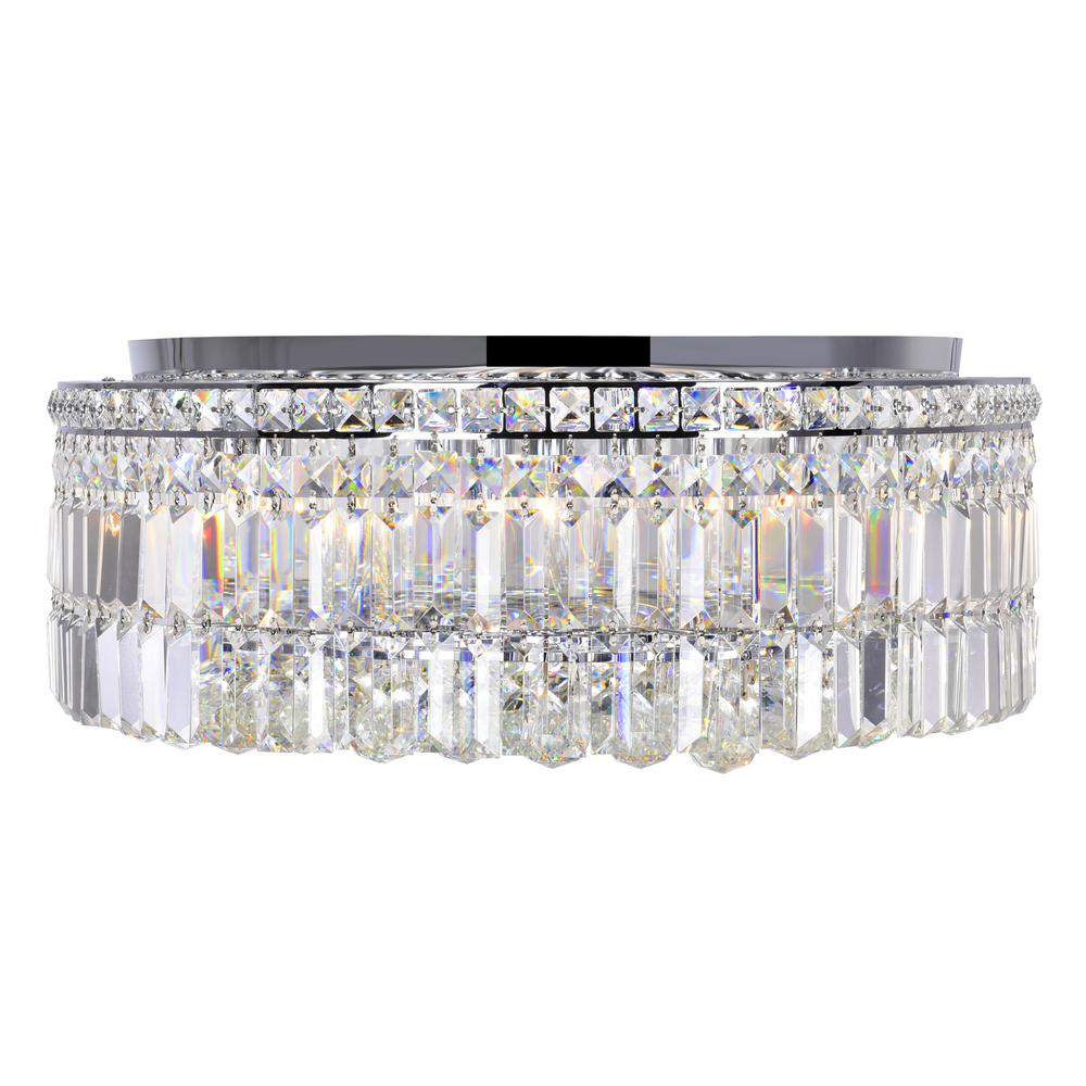 Colosseum 10 Light Flush Mount With Chrome Finish. Picture 4