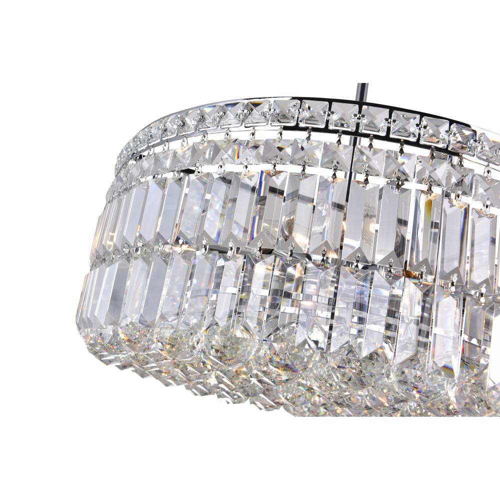 Colosseum 8 Light Down Chandelier With Chrome Finish. Picture 4