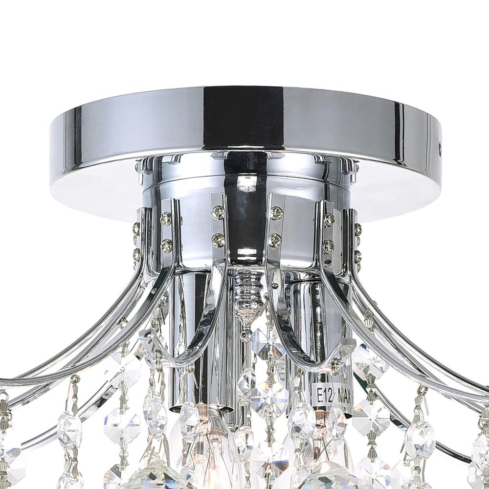 Princess 3 Light Flush Mount With Chrome Finish. Picture 3