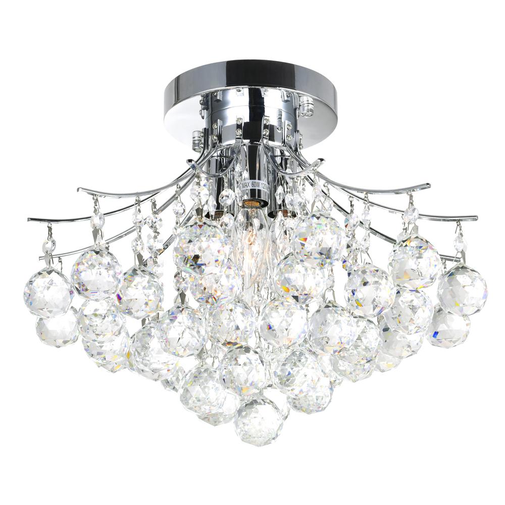 Princess 4 Light Flush Mount With Chrome Finish. Picture 2