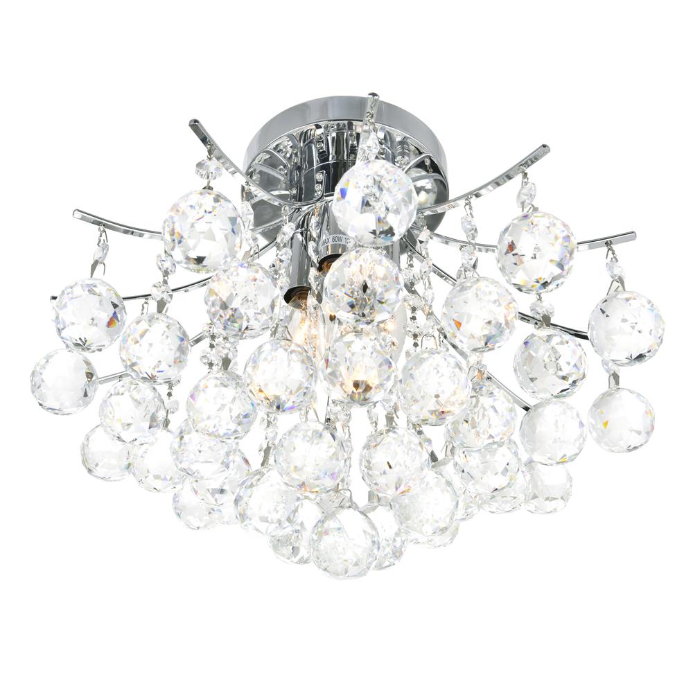 Princess 4 Light Flush Mount With Chrome Finish. Picture 3