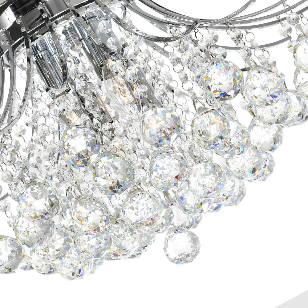 Princess 6 Light Flush Mount With Chrome Finish. Picture 3
