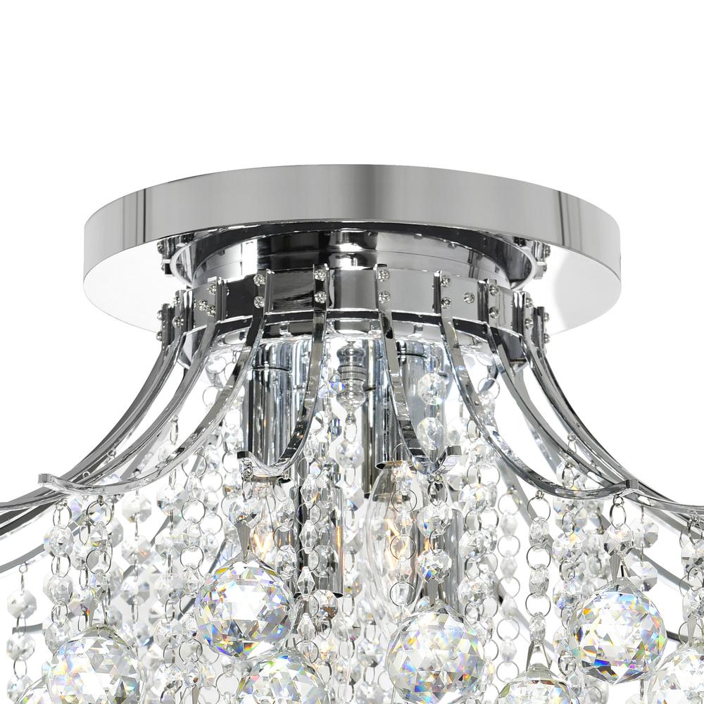 Princess 6 Light Flush Mount With Chrome Finish. Picture 4