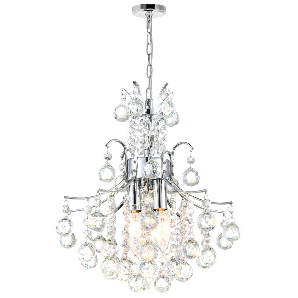 Princess 3 Light Mini Chandelier With Chrome Finish. Picture 1